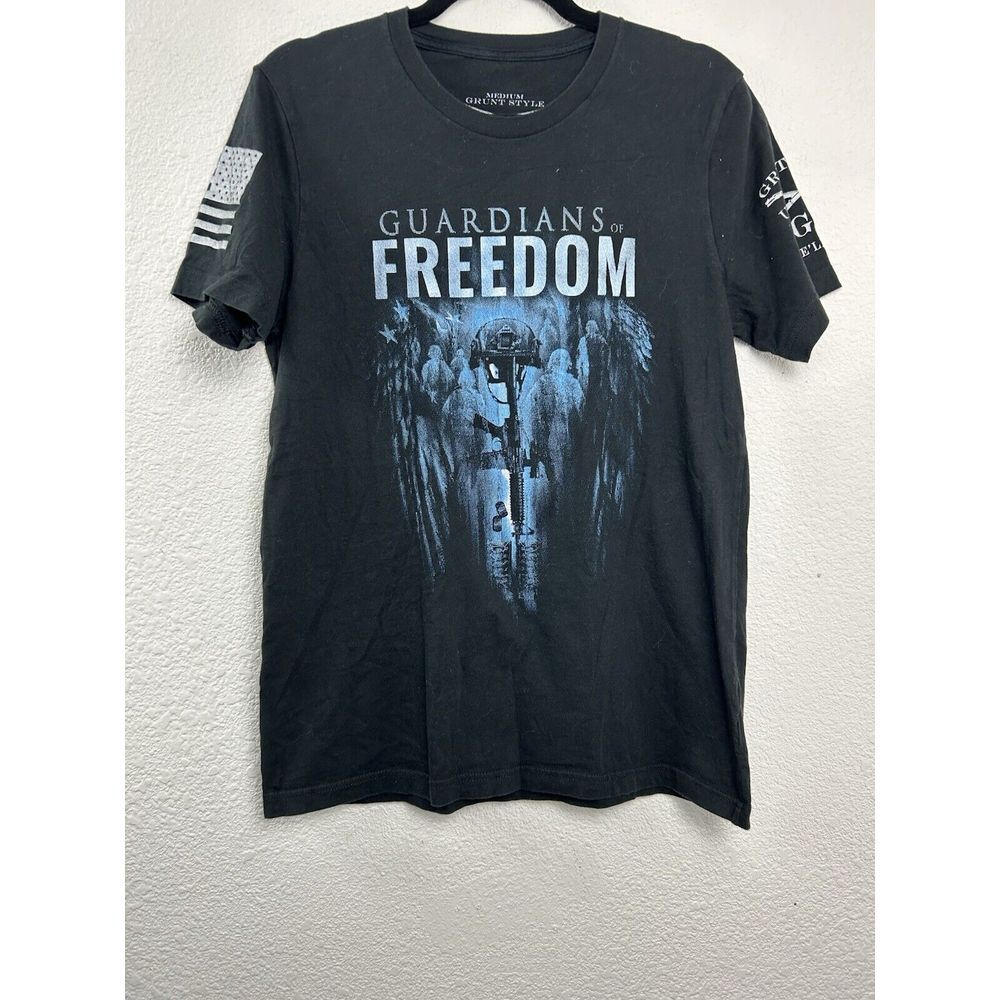 Grunt Style Mens Medium Short Sleeve Graphic T-Shirt Guardians Of Freedom
